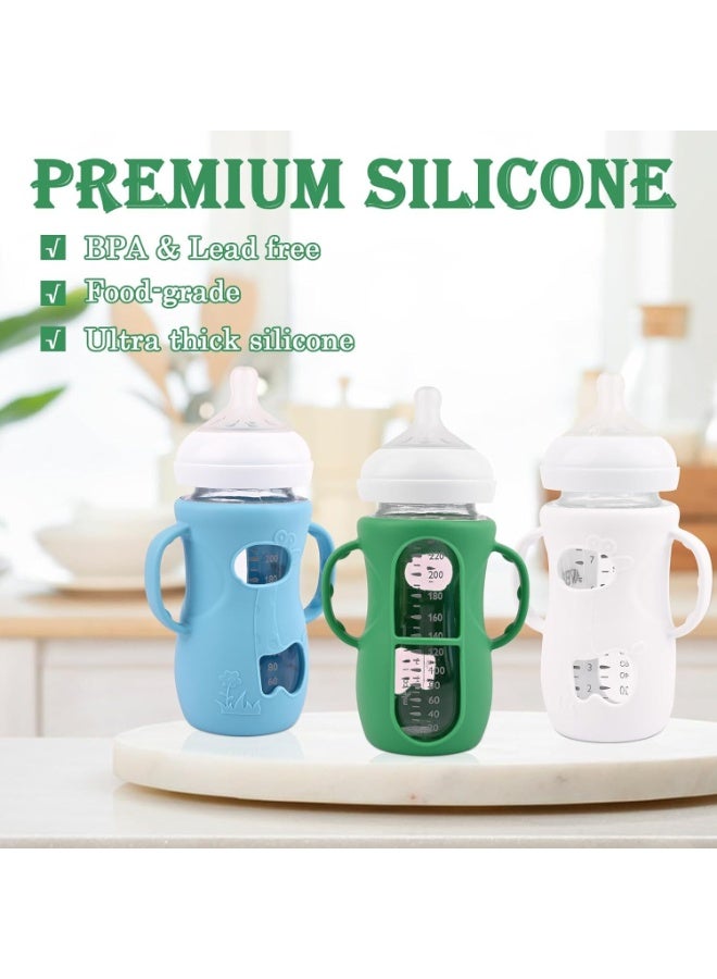 اسرلي وايت عبوة من 3 أغطية سيليكون لزجاجات الرضاعة الطبيعية للأطفال - Image 5